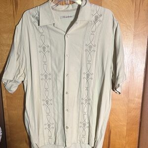 Tommy Bahama Cream Short Sleeve Camp Shirt